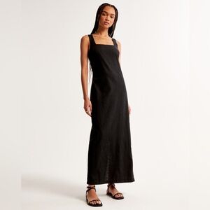 Abercrombie Linen-Blend Shift Maxi Dress